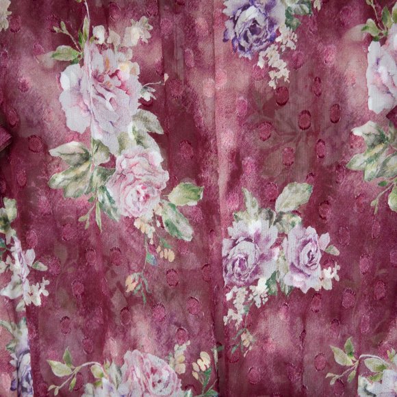 LoveShackFancy Sonia Silk Floral Midi Dress K31 - Picture 9 of 11